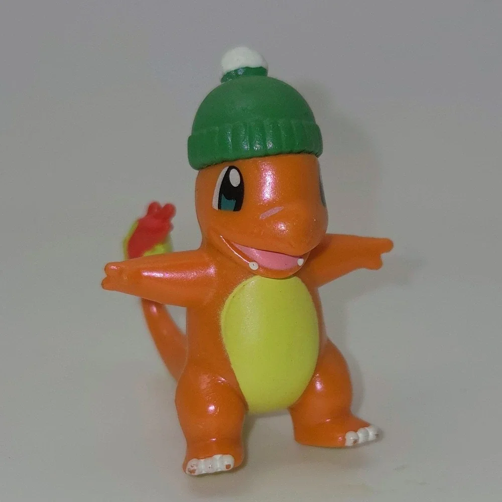 Pokemon Charmander Holiday Beanie Hat Jazwares Battle Figure PVC